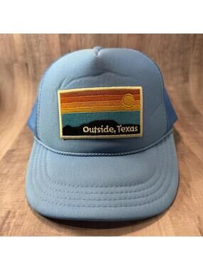 Outside Texas Otto Trucker Hat Mesh Back Snapback Blue Foam Cap OTX Horizon